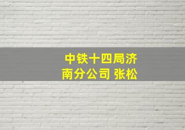 中铁十四局济南分公司 张松